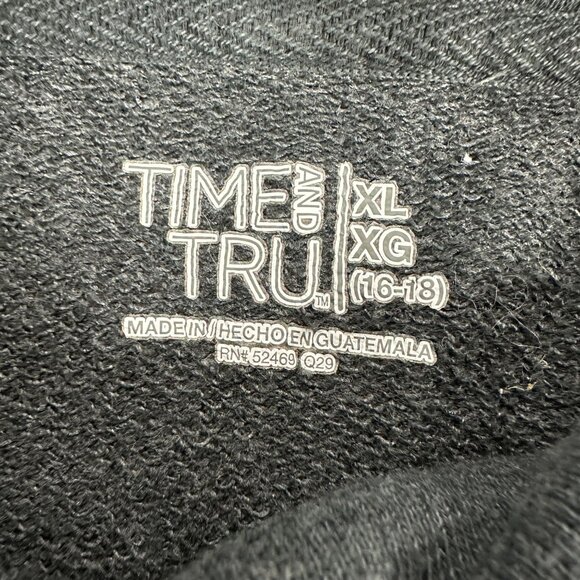 Time And Tru XL Black Soot Hoodie Sweatshirt For Women Comfortable Design - Picture 4 of 7
